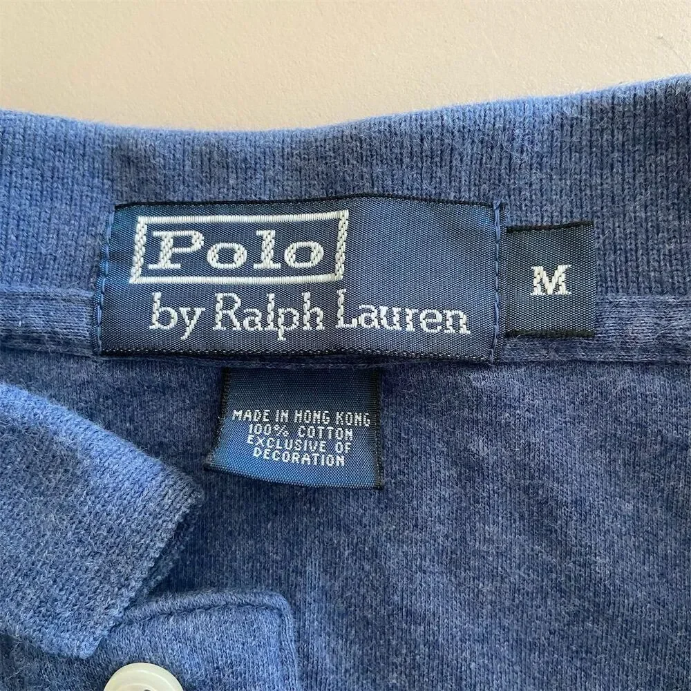 Ralph Lauren Men's Polo Shirt Blue Short Sleeve Standard Size M